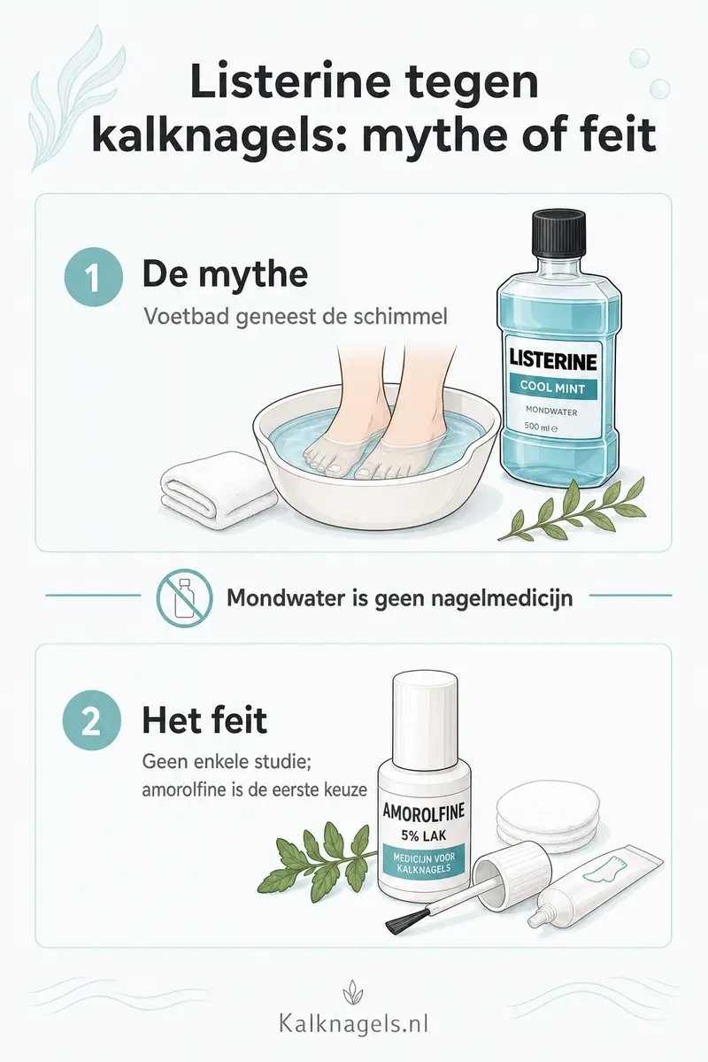 Infographic Listerine tegen kalknagels: mythe versus feit
